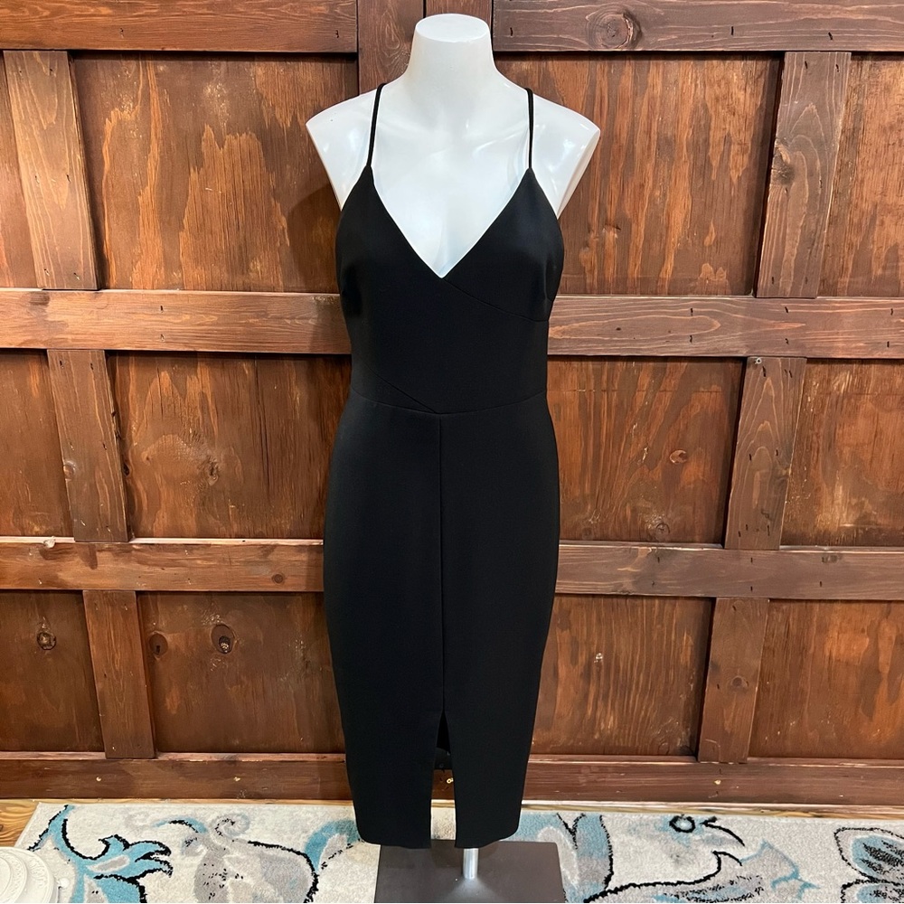 Likely Black Midi Dress with Spaghetti Straps